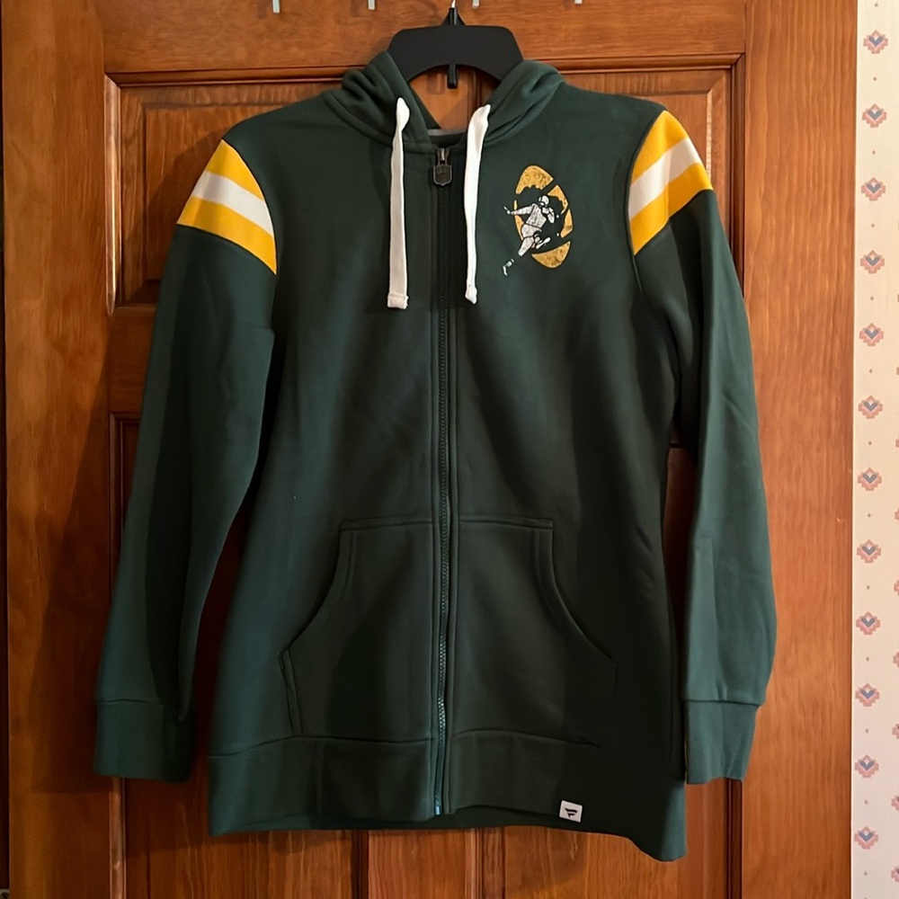 Women’s Green Bay Packers Zip Up Hooded Sweatshirt Size Medium
